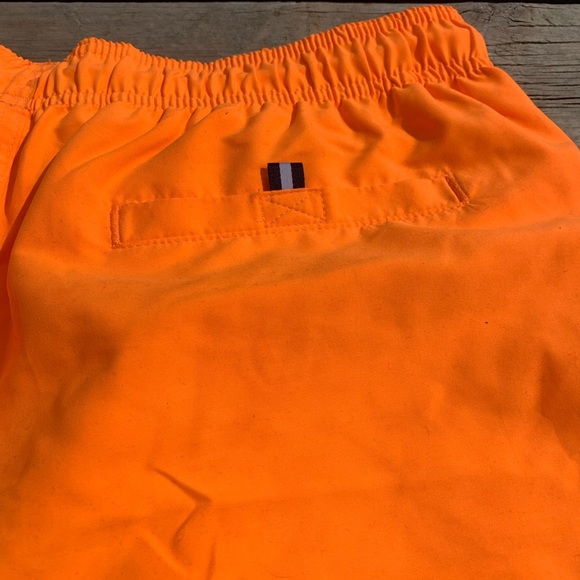 💜 Marks & Spenser Mens Bright Orange Swim Trunks Size Large - Picture 6 of 7